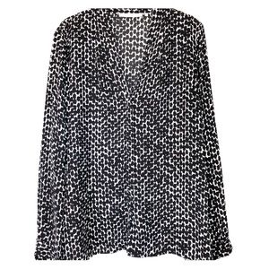 Black and White Blouse